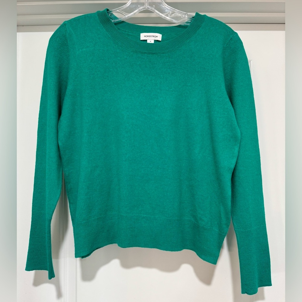 Nordstrom Green Crew Neck Sweater